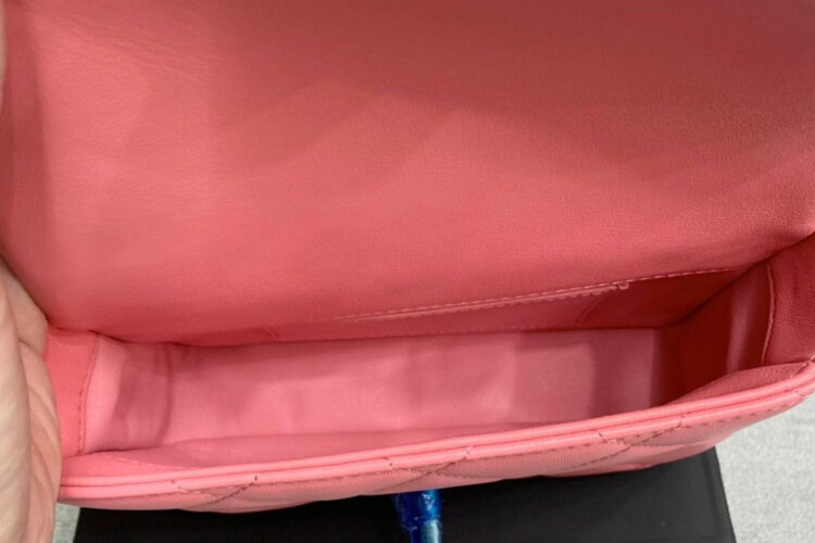 Túi CN 22P Mini Square Flap Bag Pink Lambskin Màu Hồng Best Deal - Ảnh 8