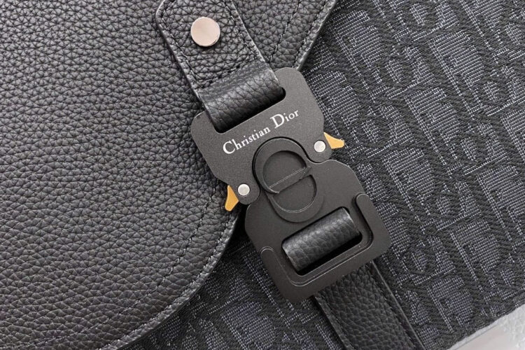 Túi Dior Medium Saddle Messenger Bag with Flap Black Oblique
