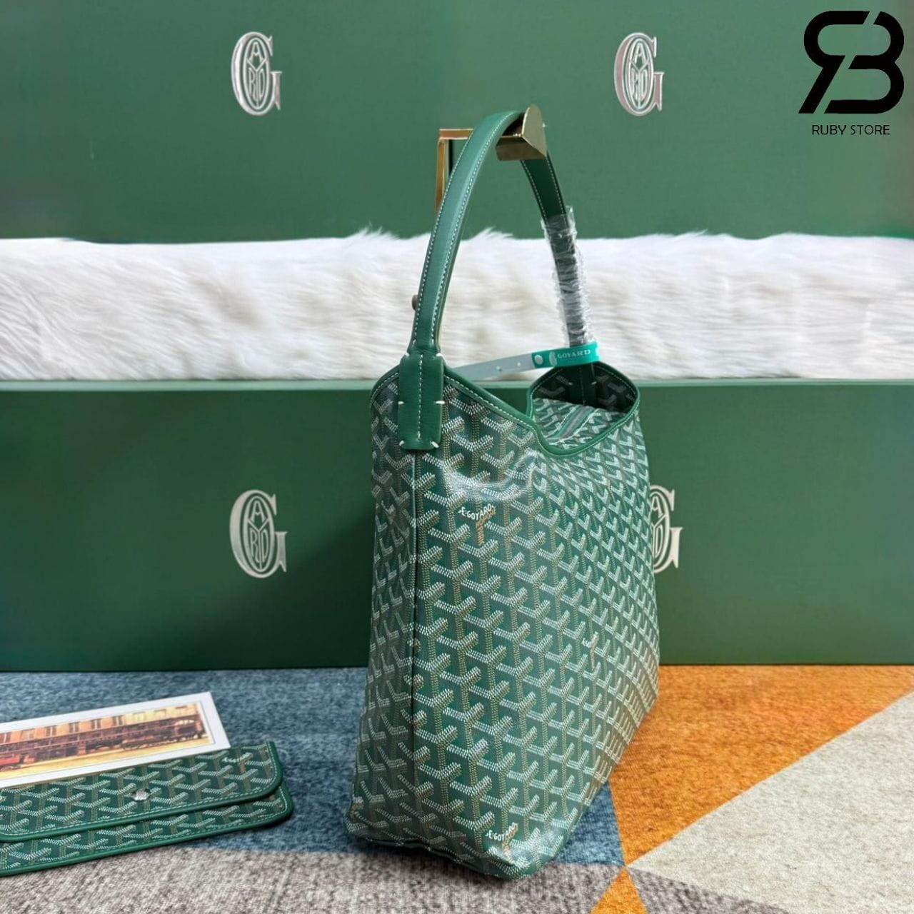 Túi Goyard Bohème Hobo Goyardine Canvas Green (43CM) Xanh Lá