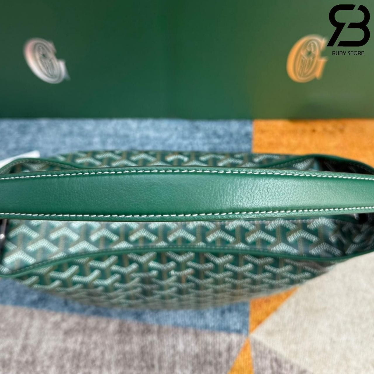 Túi Goyard Bohème Hobo Goyardine Canvas Green (43CM) Xanh Lá