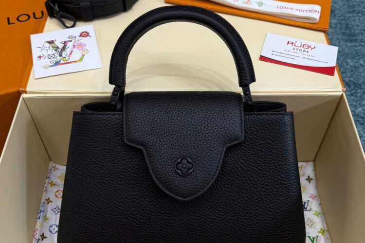 Túi LV Capucines BB Black Taurillon M25255 Size 27CM Màu đen