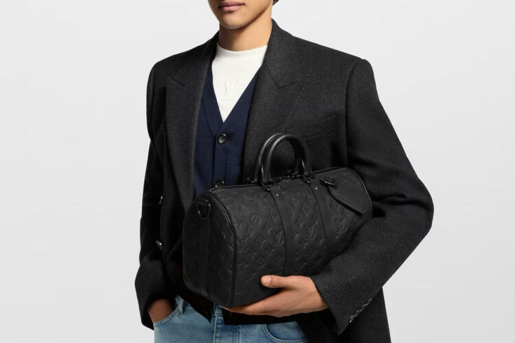 Túi LV Keepall Bandoulière 35 Black Monogram Taurillon Màu Đen