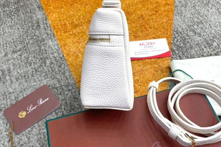 Túi Loro Piana Extra Pocket L19 White Calfskin Trắng