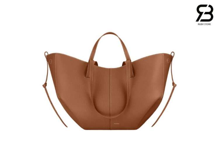 Túi Polene Cyme Edition Textured Camel Màu Nâu