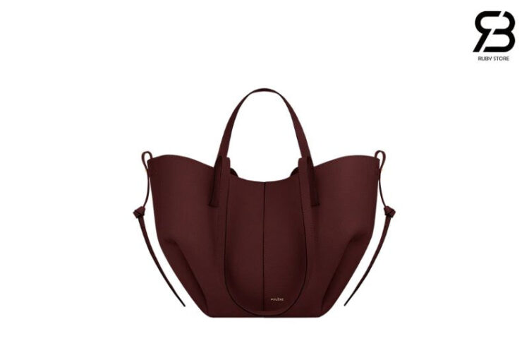 Túi Polene Cyme Mini Edition Textured Black Cherry Màu Đỏ