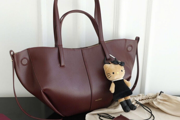 Túi Polene Cyme Mini Edition Textured Black Cherry Màu Đỏ