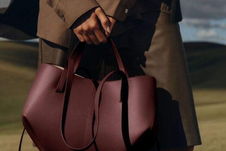 Túi Polene Cyme Mini Edition Textured Black Cherry Màu Đỏ