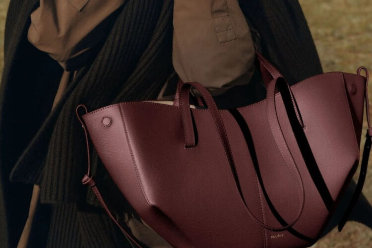 Túi Polene Cyme Mini Edition Textured Black Cherry Màu Đỏ