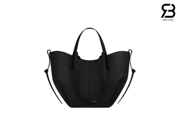 Túi Polene Cyme Mini Edition Textured Black Màu Đen