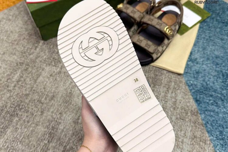 Dép Gucci Sandal With Double G Blue Denim Xanh Dương Best Quality