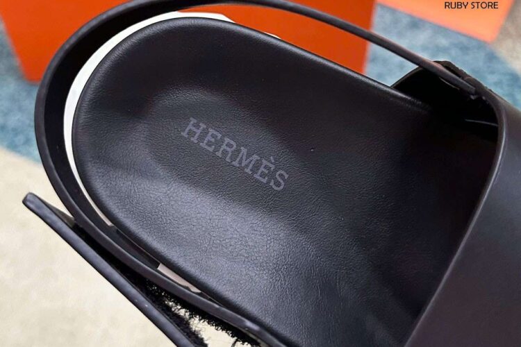 Dép Hermes Electric Sandal Black White Đen Trắng Best Quality