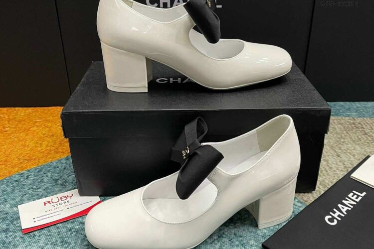 Giày Cao Gót CN Mary Janes In Beige Màu Kem Best Deal