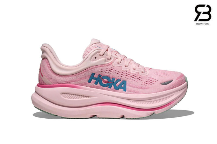 Giày Hoka Bondi 9 Rose Tea Petal Hồng Best Deal