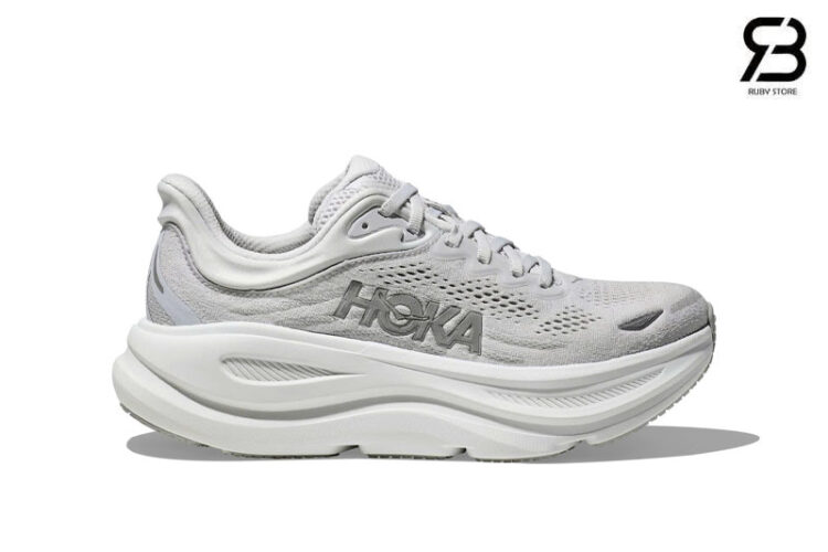 Giày Hoka Bondi 9 Stardust Silver Xám Best Deal