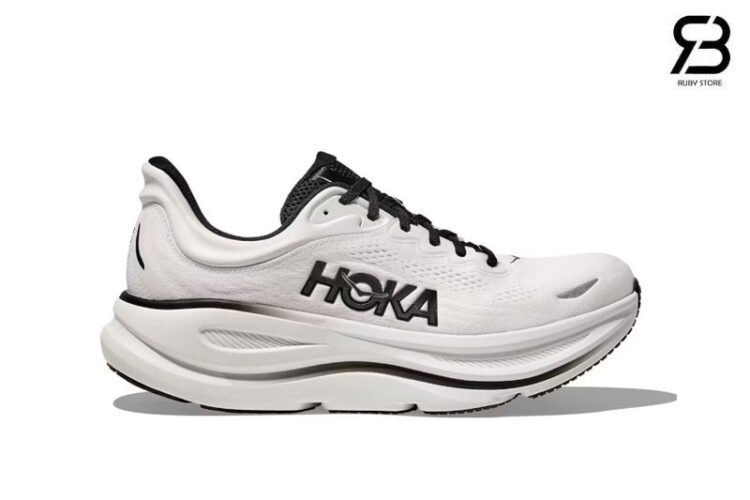Giày Hoka Bondi 9 White Black Trắng Đen Best Deal