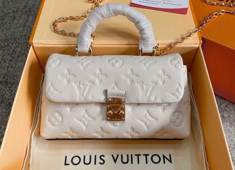 Túi LV Nano Madeleine Creme Empreinte