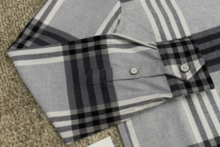 Áo Sơ Mi LV Long-Sleeved Shirt In Cotton Flannel Xám