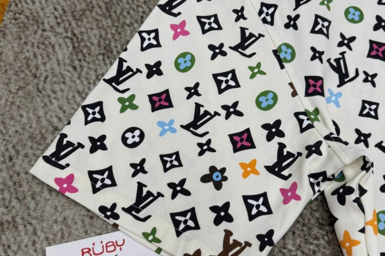 Bộ LV Tyler Shirt and Shorts Monogram Craggy Vanilla