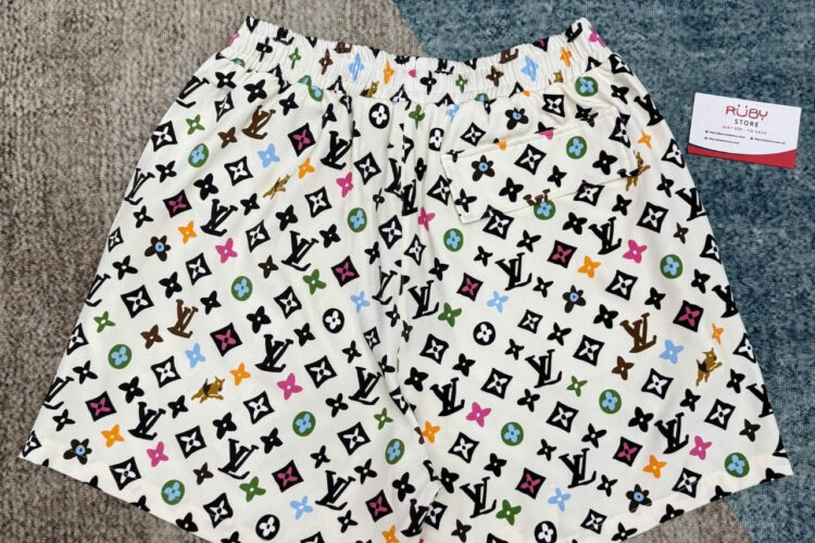 Bộ LV Tyler Shirt and Shorts Monogram Craggy Vanilla