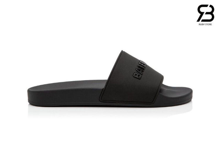Dép Balenciaga BB Pool Slides Sandal Full Black Màu Đen