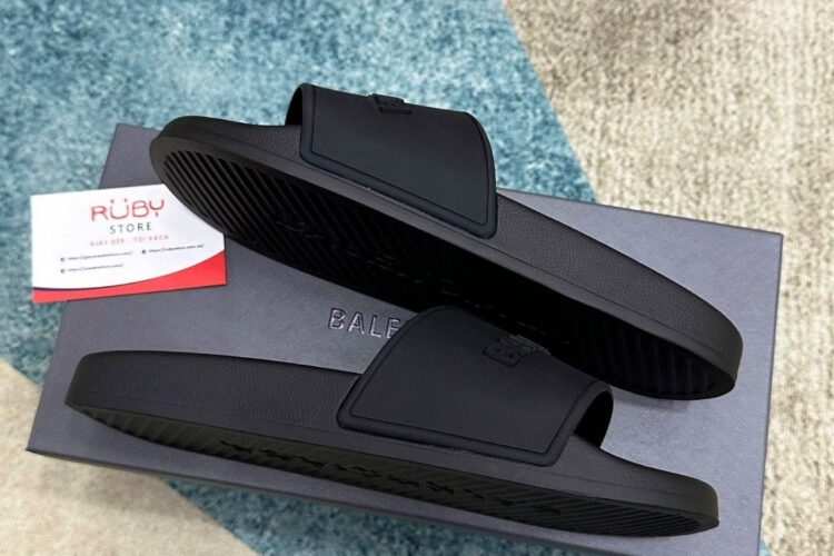 Dép Balenciaga BB Pool Slides Sandal Full Black Màu Đen