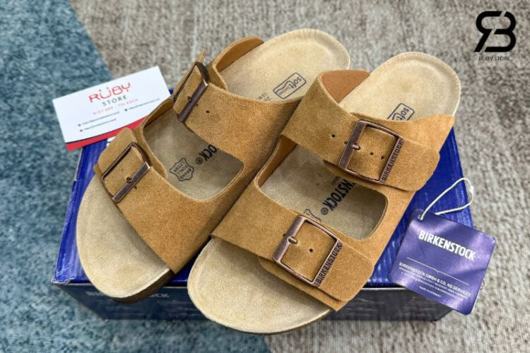 Dép Birkenstock Arizona Soft Footbed Brown Màu Nâu