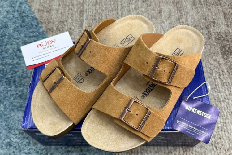 Dép Birkenstock Arizona Soft Footbed Brown Màu Nâu