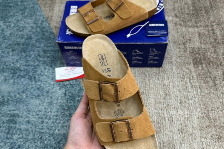 Dép Birkenstock Arizona Soft Footbed Brown Màu Nâu