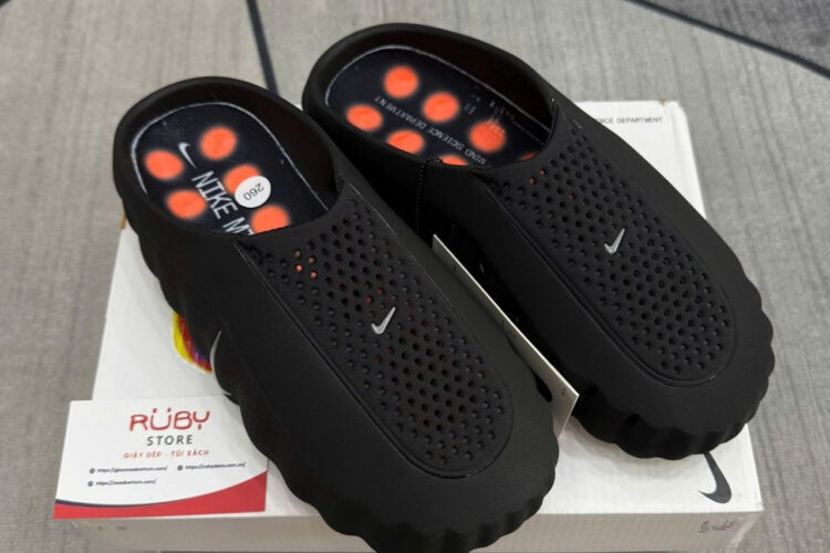Dép Nike Mind 001 Slide Black Chrome đen Cam