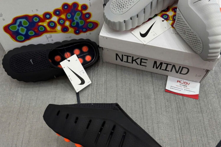 Dép Nike Mind 001 Slide Black Chrome đen Cam