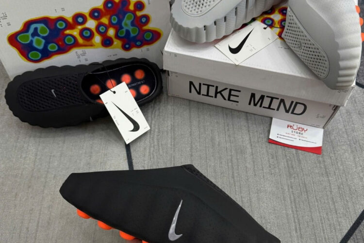 Dép Nike Mind 001 Slide Black Chrome đen Cam