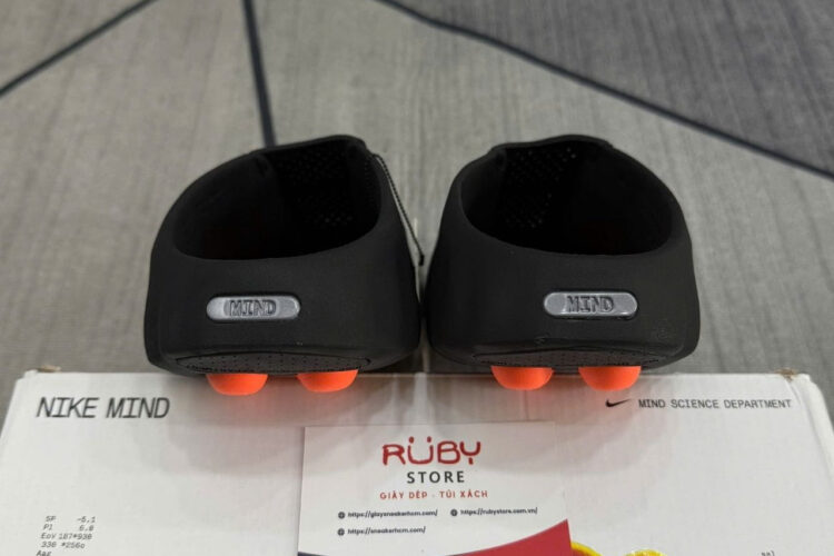 Dép Nike Mind 001 Slide Black Chrome đen Cam