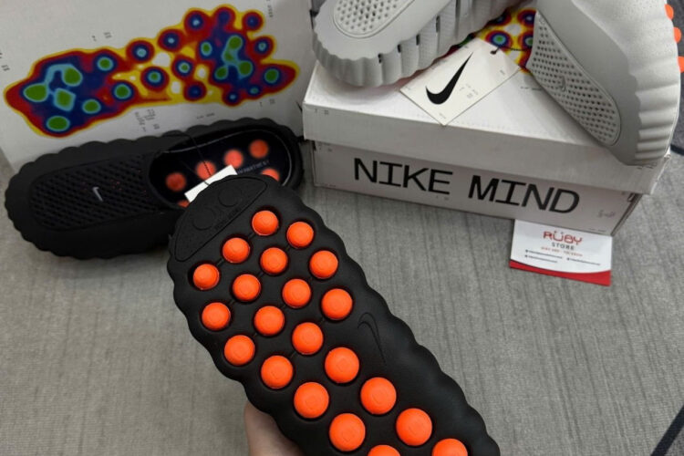 Dép Nike Mind 001 Slide Black Chrome đen Cam