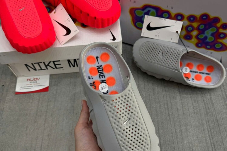 Dép Nike Mind 001 Slide Light Smoke Grey Xám Cam
