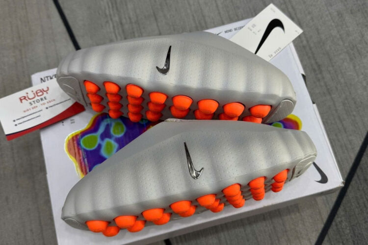 Dép Nike Mind 001 Slide Light Smoke Grey Xám Cam