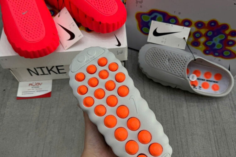 Dép Nike Mind 001 Slide Light Smoke Grey Xám Cam