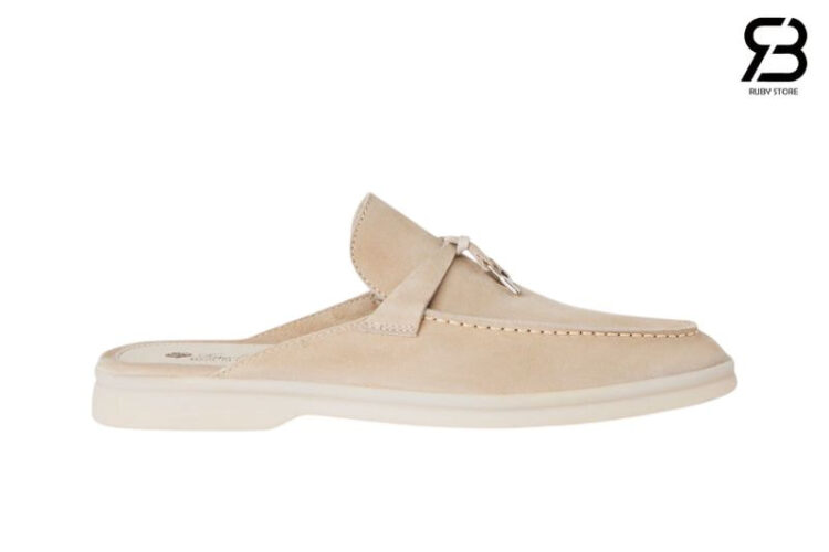 Giày Loro Piana Charms Walk Babouche Loafer Cream Màu Kem