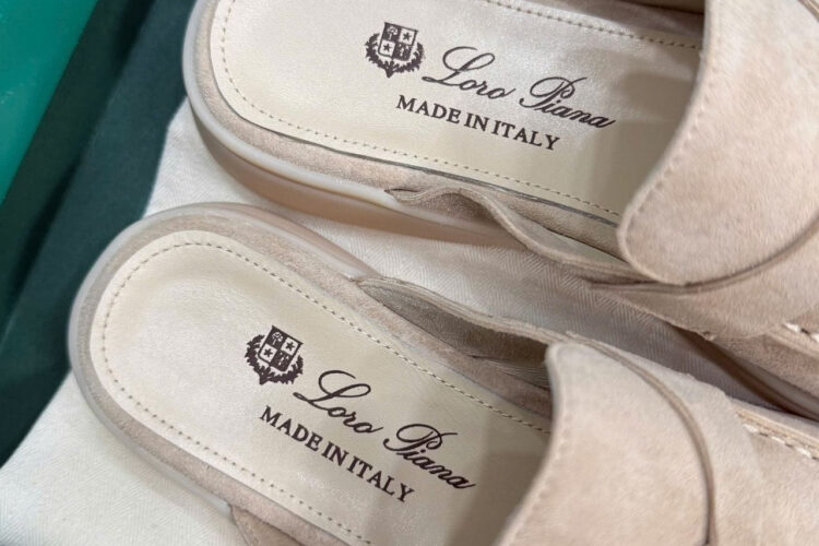 Giày Loro Piana Charms Walk Babouche Loafer Cream Màu Kem