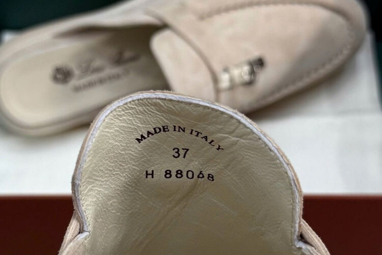 Giày Loro Piana Charms Walk Babouche Loafer Cream Màu Kem