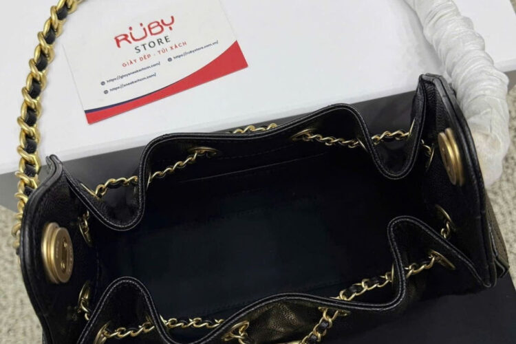 Túi CN 25 Mini Hobo Handbag Black Caviar Màu đen Best Pháp