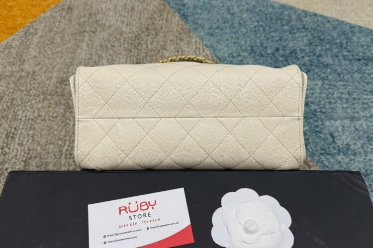 Túi CN 25 Mini Hobo Handbag Cream Caviar Màu Kem Best Pháp