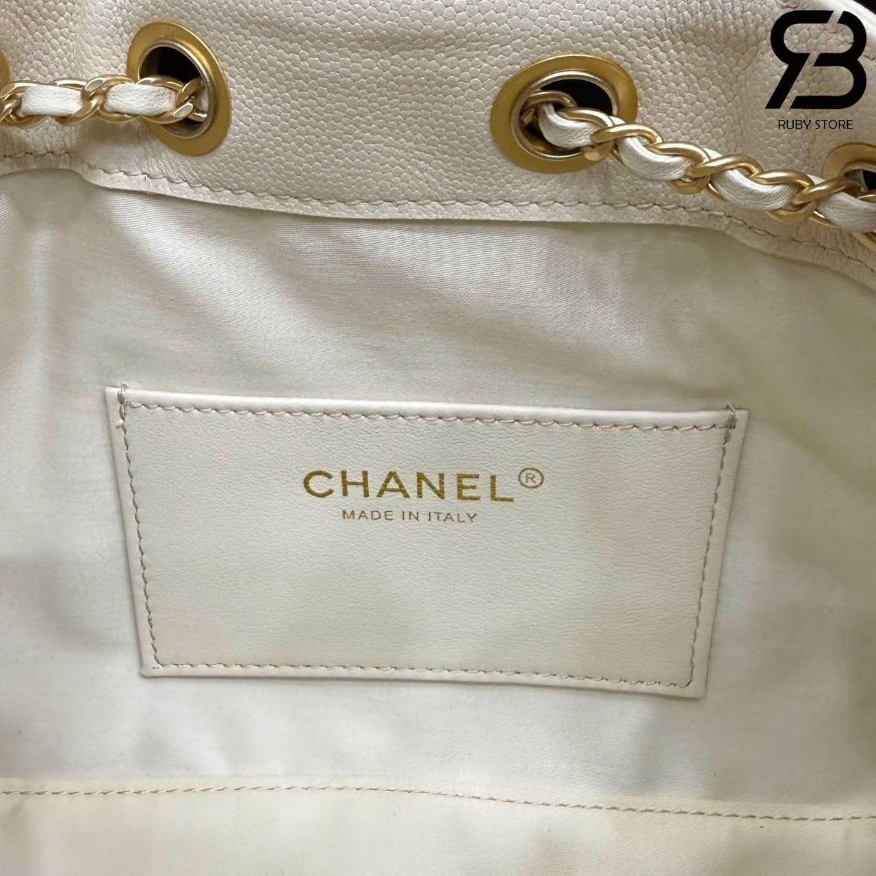 Túi CN 25 Mini Hobo Handbag Cream Caviar Màu Kem Best Pháp