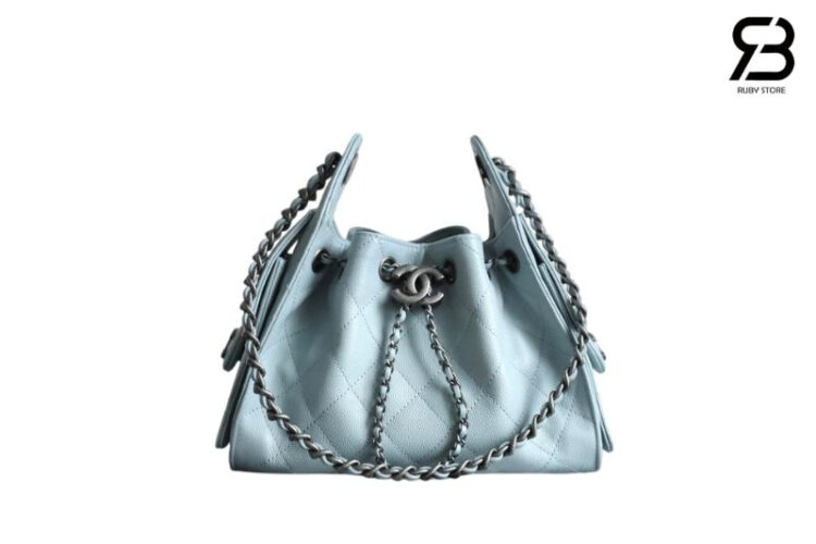 Túi CN 25 Mini Hobo Handbag Light Blue Caviar Màu Xanh Nhạt