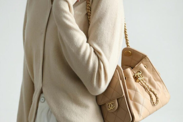 Túi CN 25 Mini Hobo Handbag Light Brown Caviar Màu Nâu Nhạt