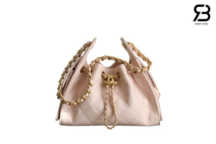 Túi CN 25 Mini Hobo Handbag Light Pink Caviar Màu Hồng Nhạt