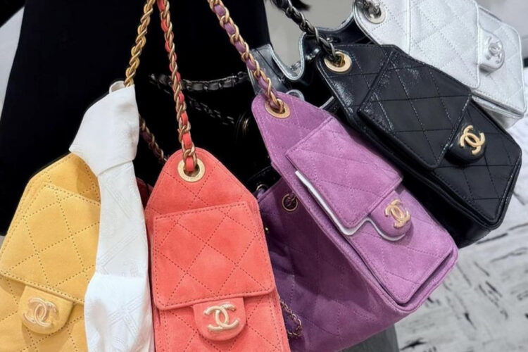 Túi CN 25 Mini Hobo Handbag Purple Suede Calfskin Màu Tím