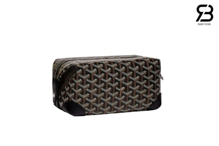 Túi Goyard Bowling 25 Toiletry Bag With Handle Strap Black Màu Đen