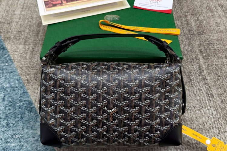 Túi Goyard Bowling 25 Toiletry Bag With Handle Strap Black Màu đen