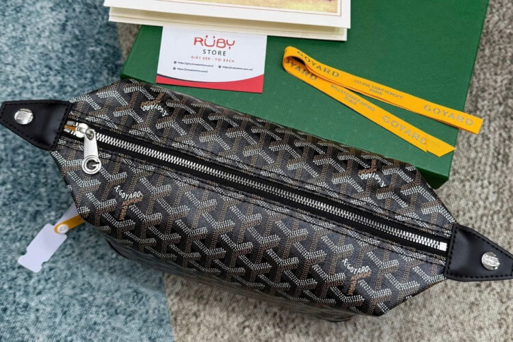 Túi Goyard Bowling 25 Toiletry Bag With Handle Strap Black Màu đen