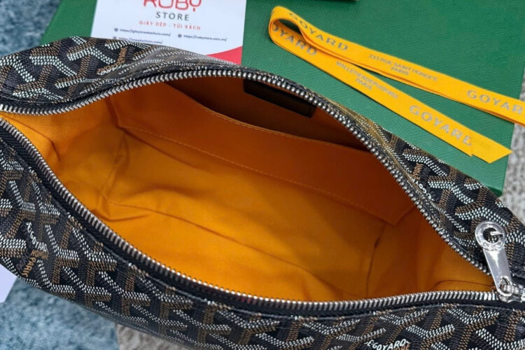 Túi Goyard Bowling 25 Toiletry Bag With Handle Strap Black Màu đen